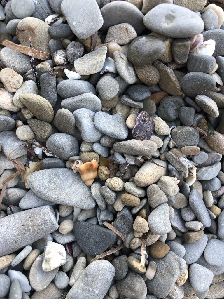 small stones on the beach